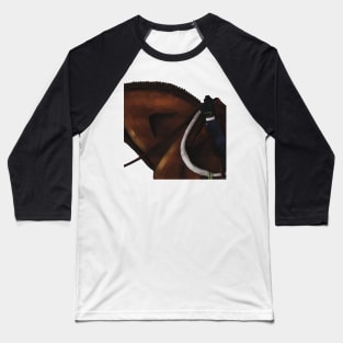 Hunter Jumper Details - Bay Horse Mounting up Baseball T-Shirt